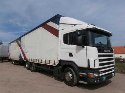 Scania 124 420 6x2 BDF + Panav 120m3 valník 309kW nafta 2001