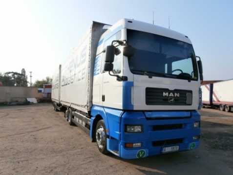 MAN TGA 26.440 + vlek 120m3 EURO 5 valník 324kW nafta 2007